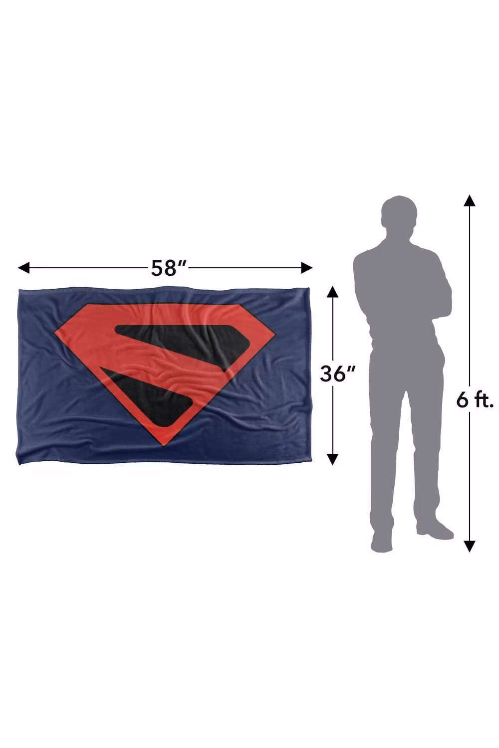 Warner Bros. Superman Shield 1996 Super Soft Fleece Throw Blanket, Multicolour – 5