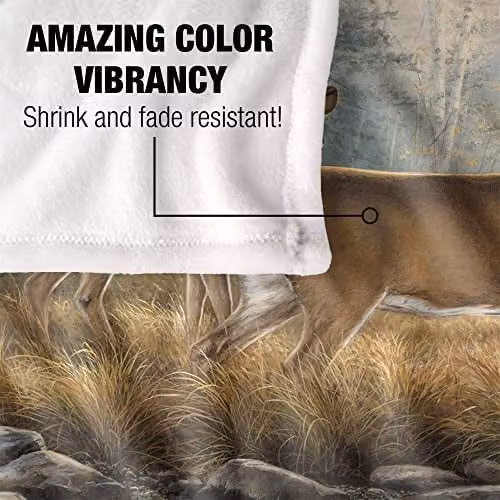Wild Wings Autumn Reflections 2 Silky Touch Super Soft Fleece Throw Blanket in White, W/D/H: 152 x 127 cm – 3