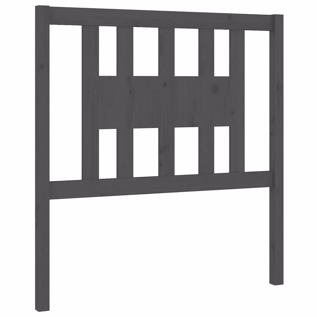 Berkfield Home Grey Solid Pine Wood Headboard, W/D/H: 96 x 4 x 100 cm – 2