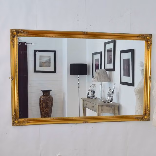MirrorOutlet Antique Ornate Gold Full Length Wall Mirror, W: 106 cm, H: 167 cm