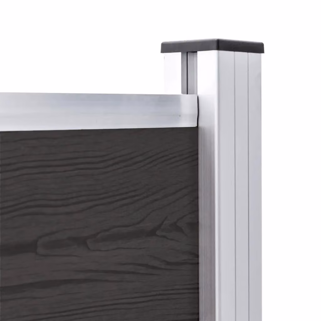 Berkfield Home WPC Fence Panel, Black, H 180 cm x W 105 cm – 4