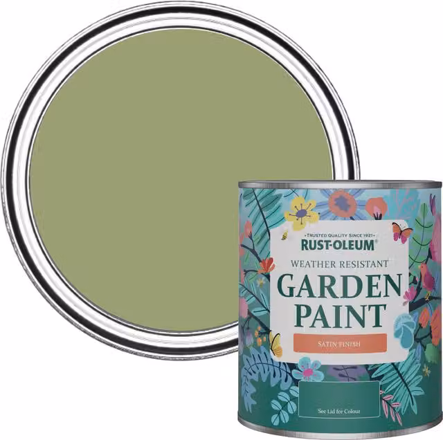 Rust-Oleum Garden Paint in Satin Finish, Green, 0.75 l