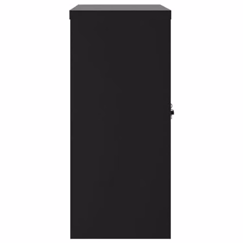 vidaXL Black Metal File Cabinet with Lock and Adjustable Shelves, W/D/H: 90 x 40 x 90 cm – 4