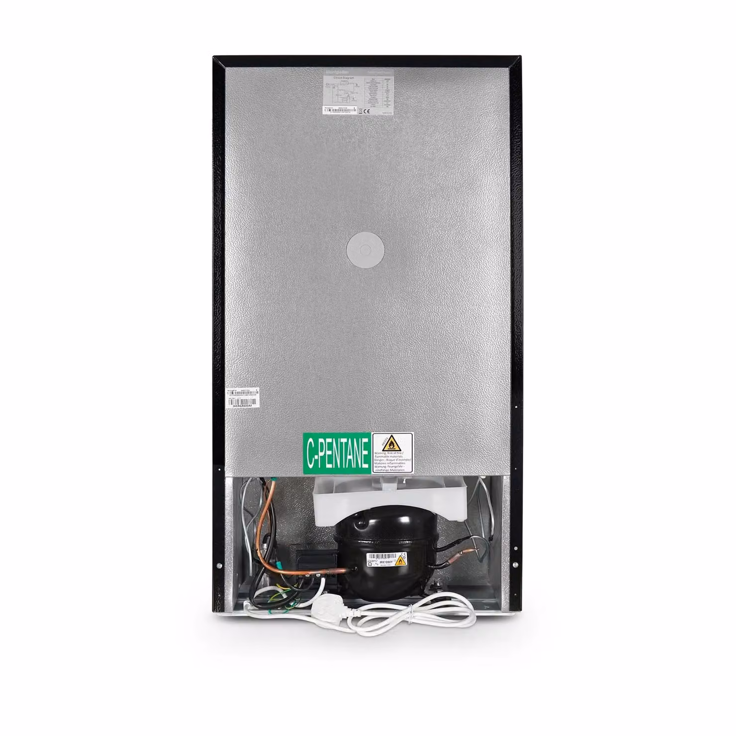 Montpellier Retro Undercounter Fridge Freezer in Black – 3