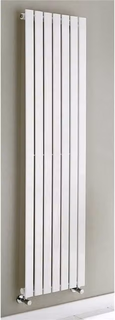 Clifton White Vertical Single Panel Radiator H 120 cm x W 41 cm x D 4.1 cm