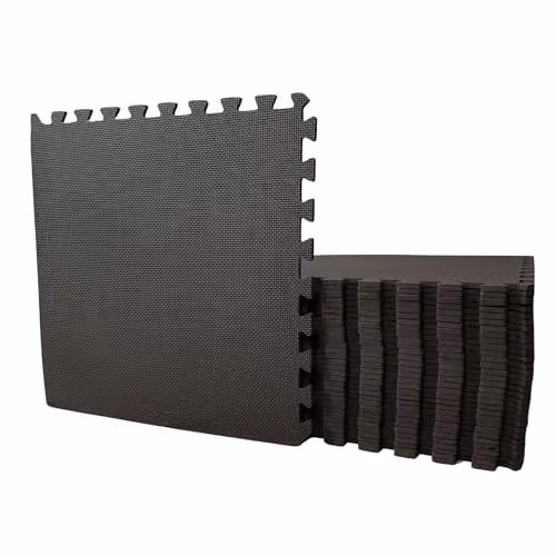 Samuel ALEXANDER 32 Piece Black EVA Foam Floor Protective Mats, W/D/H: 60 x 60 x 1 cm per tile – 2