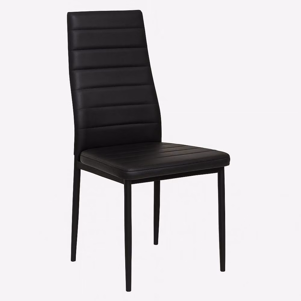 KOSY KOALA Modern Rectangular Dining Table Set with 4 Black Chairs, Brown and Black – 2