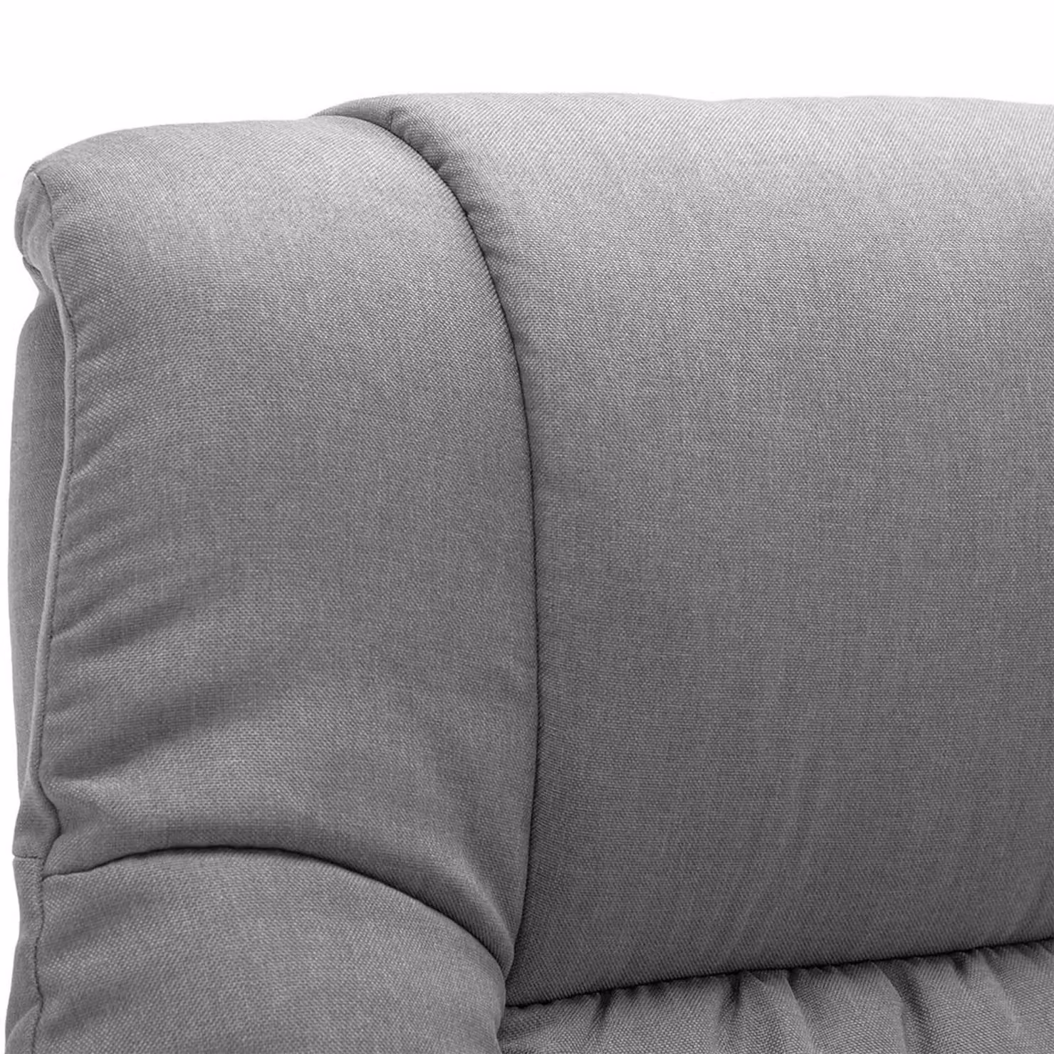 More4Homes Sorento Grey Linen Fabric Swivel Recliner Armchair with Footstool – 3