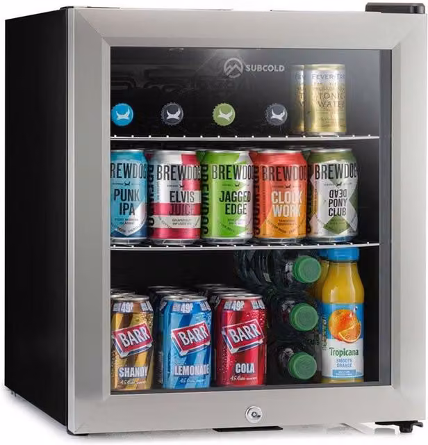 Subcold Super50 LED Mini Fridge 50L Drinks Chiller in Silver (Energy Class E) – 1