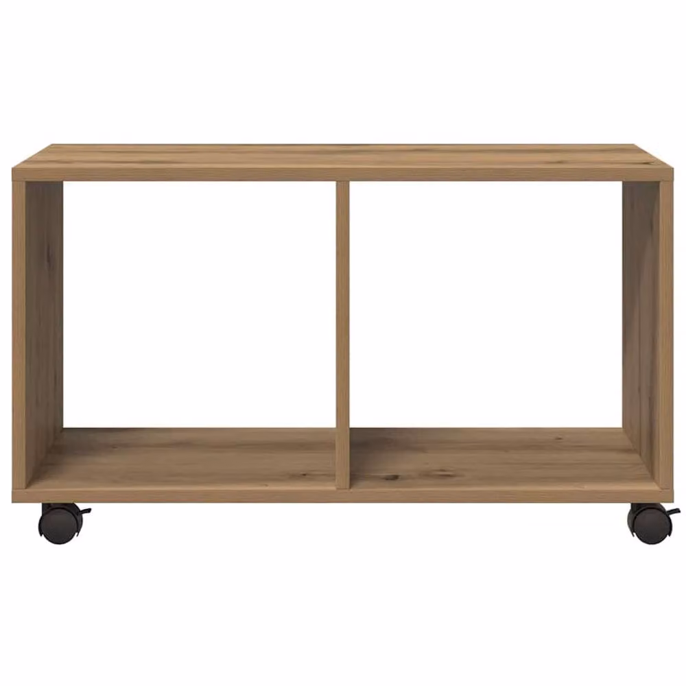 Berkfield Home Artisan Oak Rolling Cabinet in Brown, W/D/H: 72 x 33 x 42.5 cm – 3