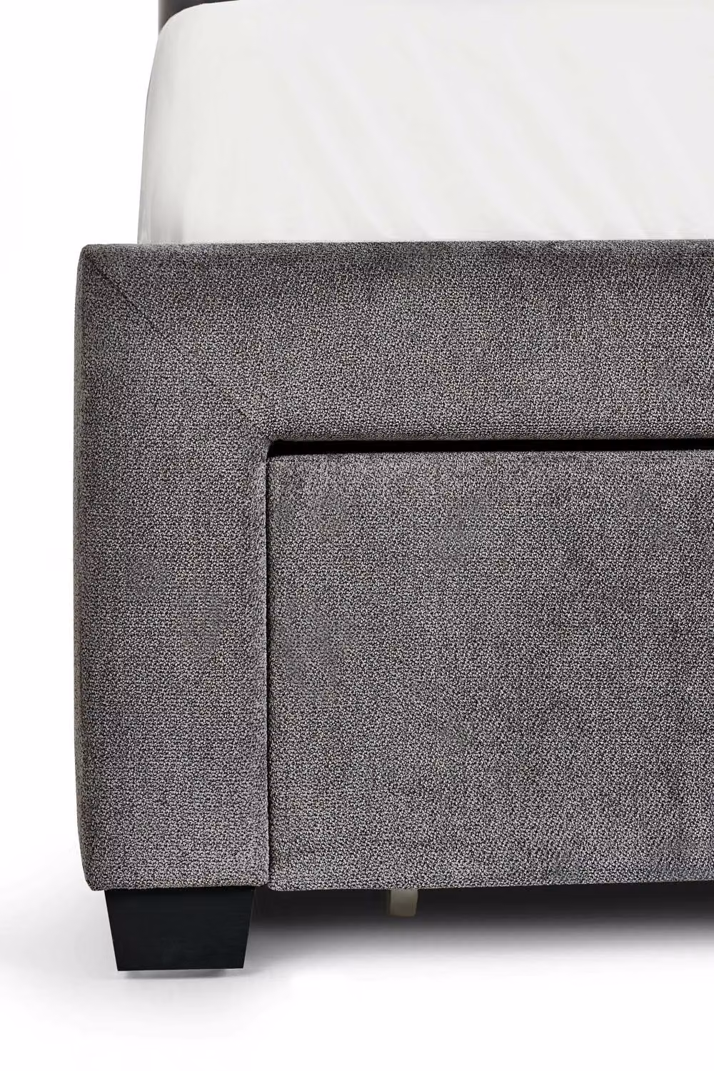 Julian Bowen Mayfair Upholstered Fabric Storage Bed with 4 Drawers in Grey, W/D/H: 200 x 200 cm – 4