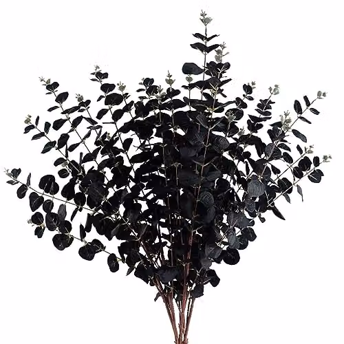 Black Leaf Design Artificial Textile Flowers