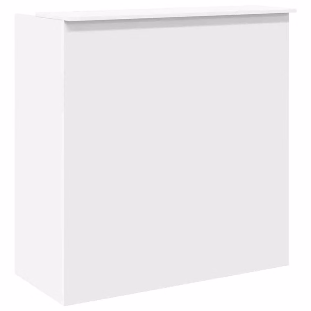 Berkfield Home White Reception Desk in Engineered Wood W/D/H: 100 x 50 x 103.5 cm – 2