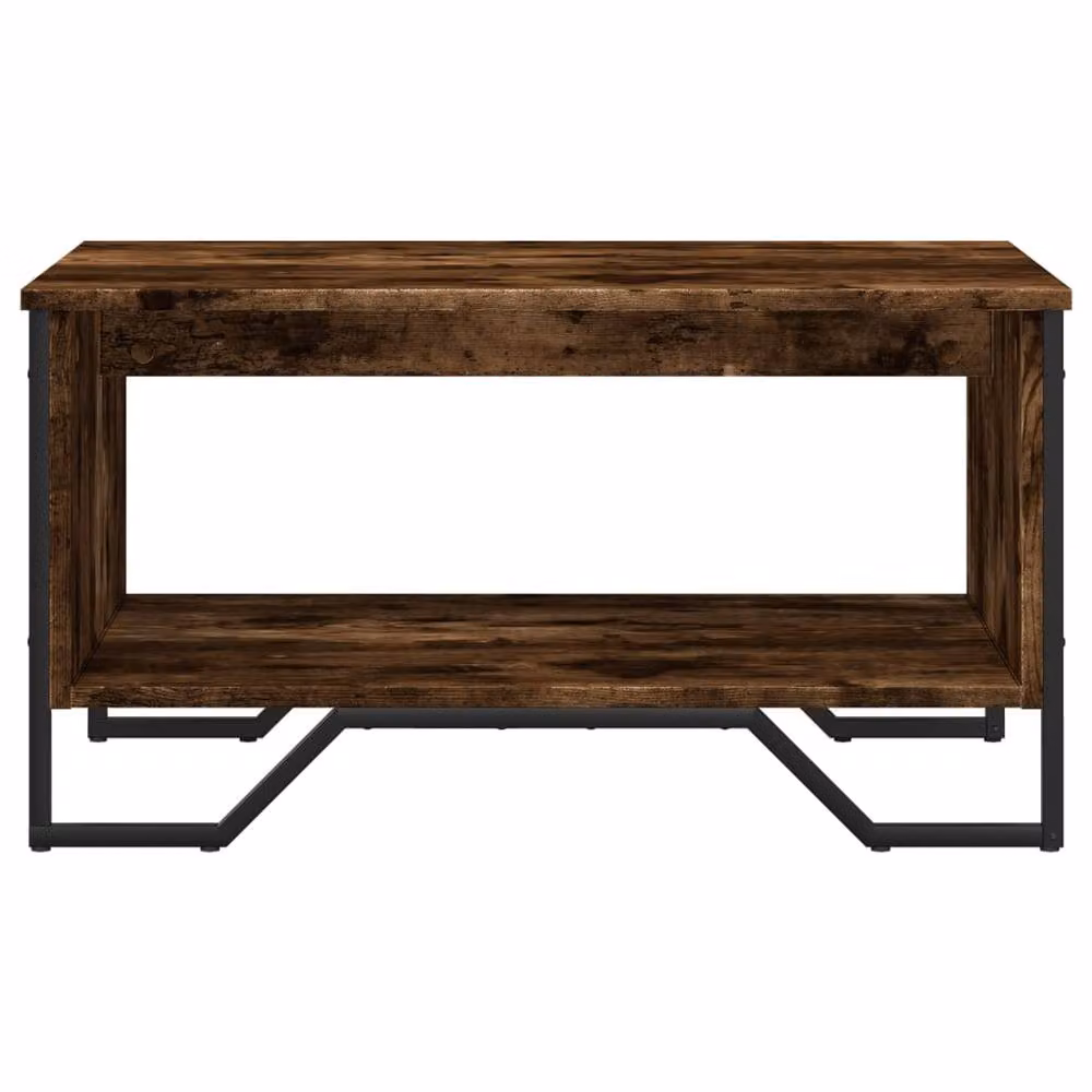 Berkfield Home Smoked Oak Coffee Table in Brown, W/D/H: 75 x 51 x 40 cm – 4