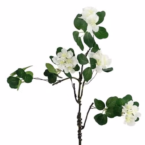 White Leaf Design Artificial Floral Tabletop Arrangement