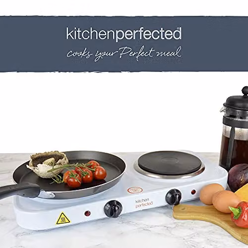 Lloydtron 2000W Double Cast Iron Radiant Hotplate with Overheat Protection and Auto Shut-off, White – 3