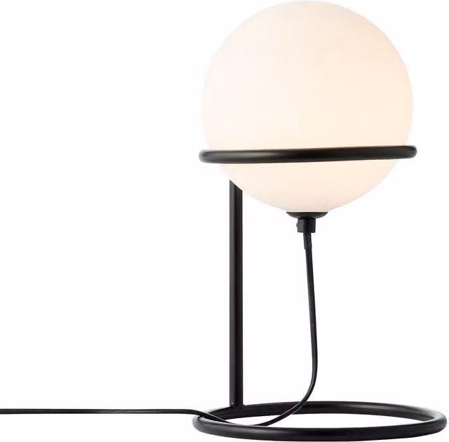 Nordlux Wilson Modern Table Lamp in Black Glass and Metal with G9 Bulb