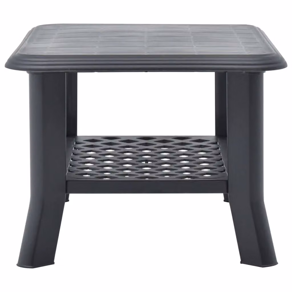 Berkfield Home Anthracite Coffee Table in Black Plastic, W/D/H: 90 x 60 x 46 cm – 3