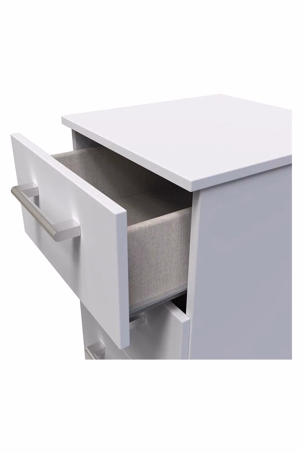 Ready Assembled 2 U Cornwall 3 Drawer Bedside Cabinet in Light Grey – 2