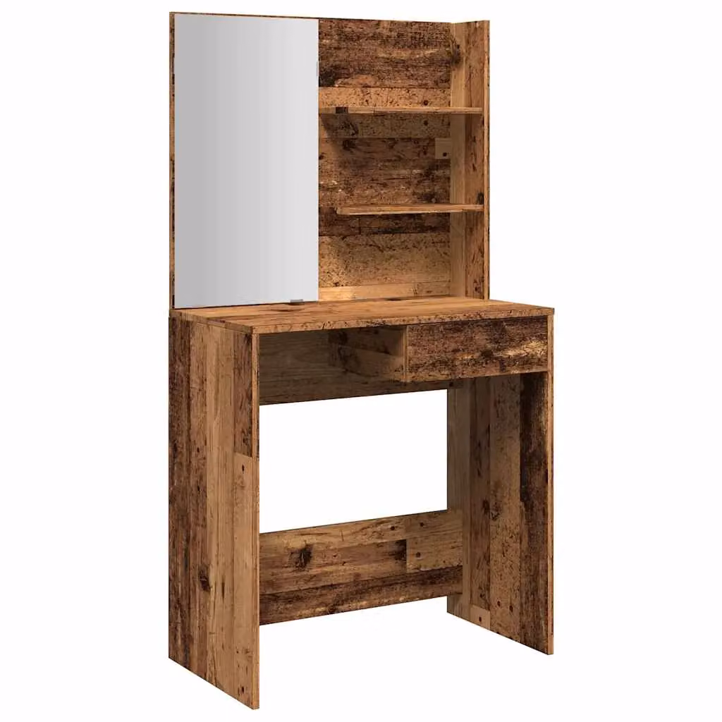 Berkfield Home Dressing Table with Mirror in Brown, W/D/H: 74.5 x 40 x 141 cm – 2