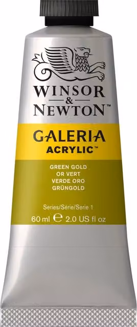 Winsor & Newton Galeria Acrylic Paint, Green Gold, 60 ml