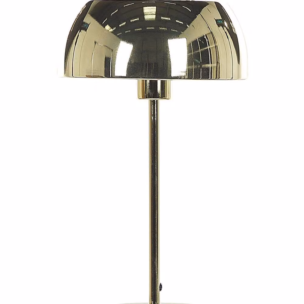 Wyld and Coco Gold Metal Bedside Table Lamp with Dome Shade – 2