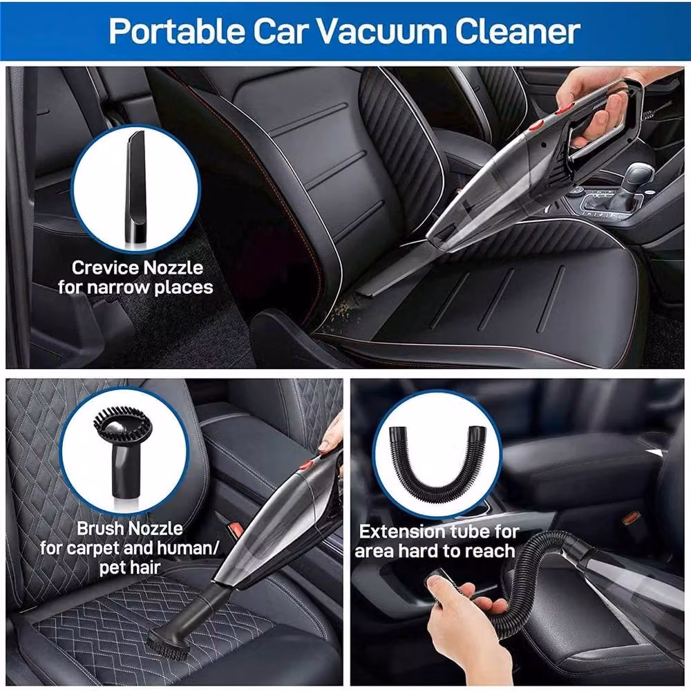 Kelvenix Portable Car Vacuum Cleaner with Washable Filter, Black – 2
