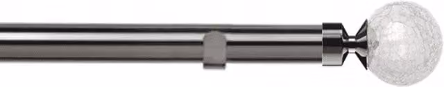 New Edge Blinds Grey Eyelet Curtain Pole Set, 70 cm