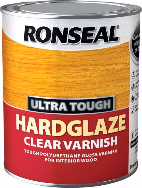 Ronseal Ultra Tough Hardglaze Scratch Resistant Clear Wood Varnish