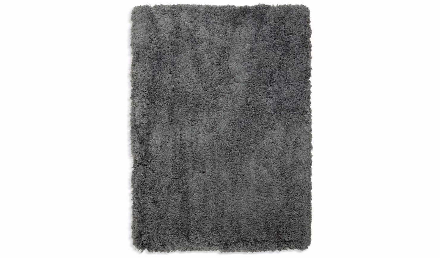 Airmaster Plain Charcoal Grey Shaggy Rectangular Rug, W: 160 cm, D: 230 cm