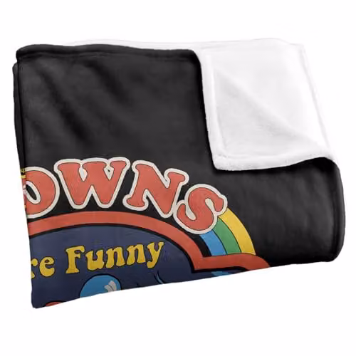 Steven Rhodes Clowns Are Funny Super Soft Fleece Throw Blanket, Multicolour, W/D/H: 91 x 147 cm – 7
