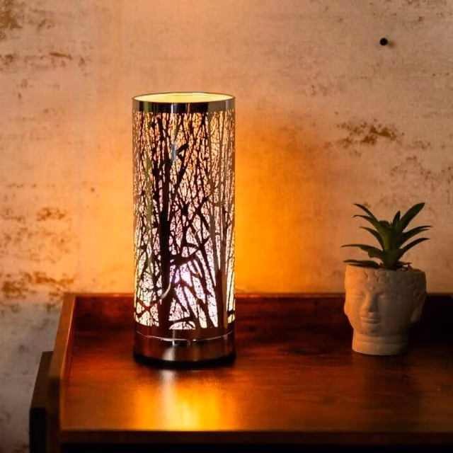 Marco Paul Silver Electric Tree Oil Burner and Dimmable Night Light