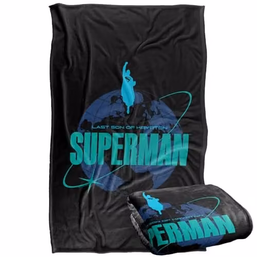 Warner Bros. Superman 2025 Round The World Super Soft Silky Touch Fleece Throw Blanket, Multicolour, W: 91 cm, D: 147 cm – 1