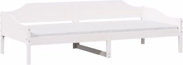 Berkfield Home Modern Single Bed Frame in White Solid Pine, W/D/H: 90 x 190 cm