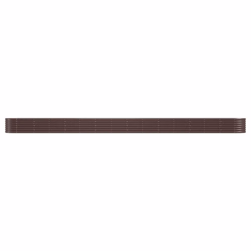 Berkfield Home Garden Powder-coated Steel Raised Bed in Brown, W/D/H: 620 x 80 x 36 cm – 3