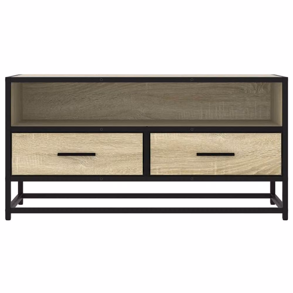 Berkfield Home Industrial TV Cabinet in Beige Sonoma Oak, W/D/H: 80 x 40 x 40 cm – 4