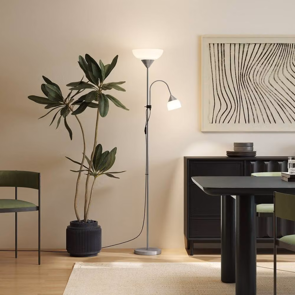 Wyld Haus Vina Metal Silver Mother & Child Floor Lamp, Height: 180 cm – 2