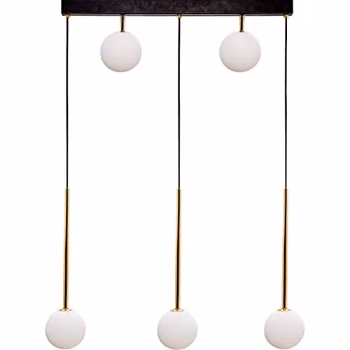Netlighting Zumaline Ali Modern Bar Pendant Light in Black and Gold with G9 LED Integration