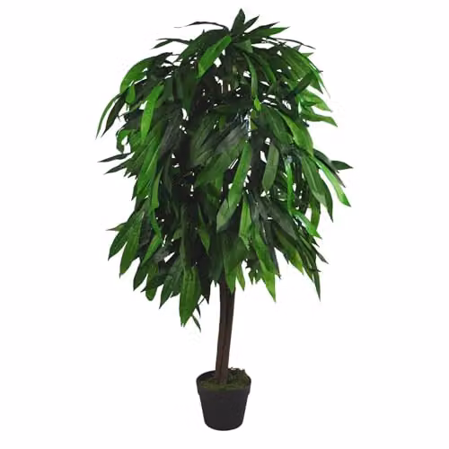 Leaf Design UK Artificial Mango Tree, Green, Height: 120 cm