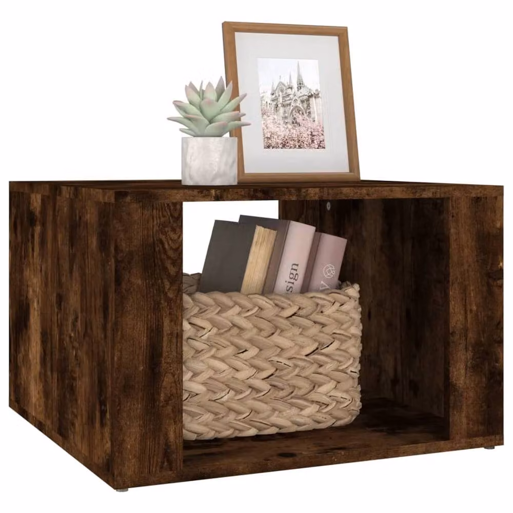Berkfield Home Bedside Table in Smoked Oak Brown, W/D/H: 57 x 55 x 36 cm – 3