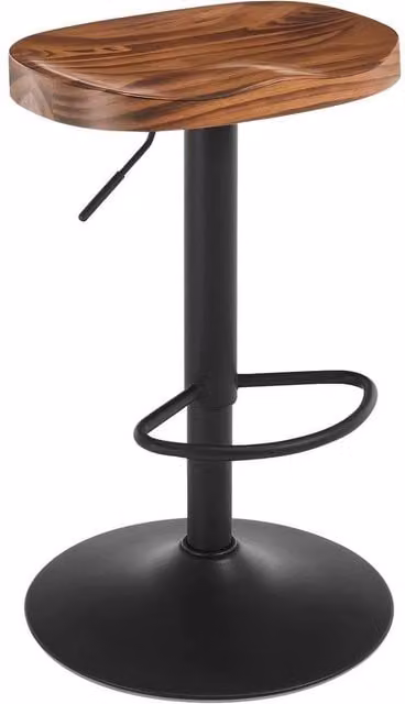 SPETLEK Swivel Bar Stool with Gas Lift in Vintage Brown