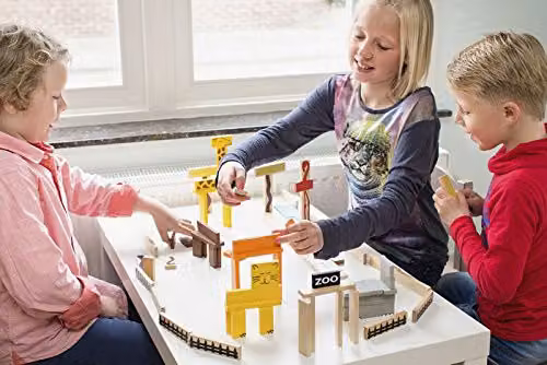 BS Toys Multicolour Wooden Animal Stacking Blocks, 94-Piece Set – 2