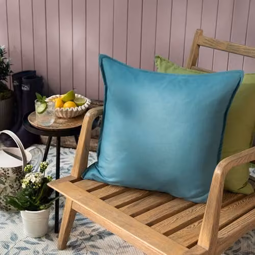 Voyage Maison Petrol Blue Square Outdoor Cushion, Stain Repellent Polyester, W/D/H: 50 x 50 x 50 cm – 3