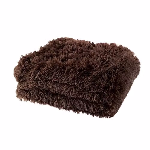 Catherine Lansfield Cuddly Faux Fur Throw, Brown, W: 150 cm, D: 200 cm – 5
