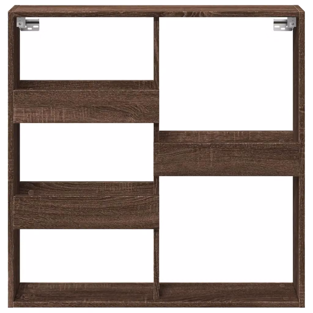 Berkfield Home Brown Oak Wall Cabinet, W: 80 cm, D: 15 cm, H: 80 cm – 3