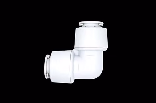 FloPlast FloFit+ 22mm 90 Degree White Elbow Bend