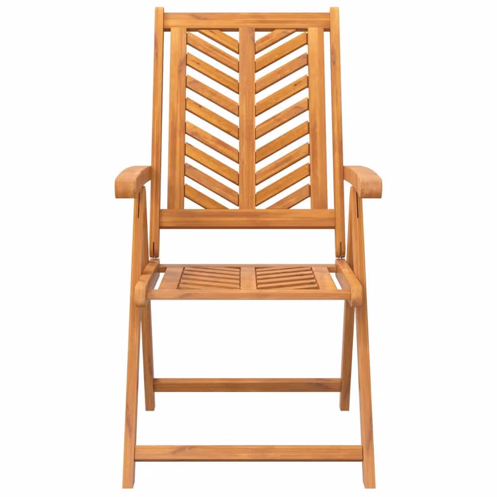 Berkfield Home Set of 3 Reclining Acacia Wood Garden Chairs in Brown