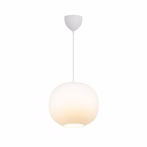 Nordlux Navone Suspended Pendant Light in White Opal Glass with E27 Socket, Diameter: 30 cm – 1