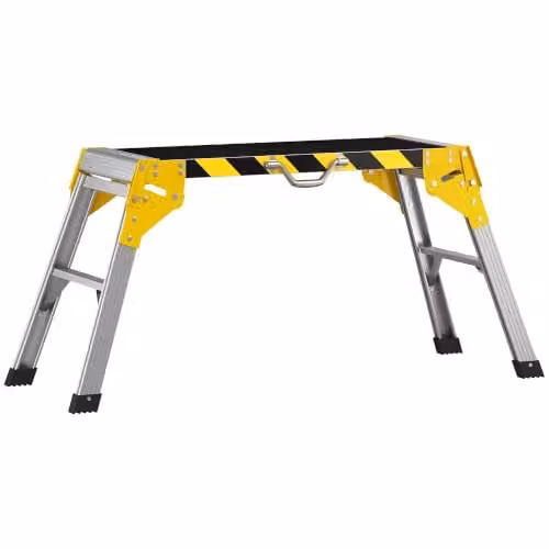 HOMCOM Foldable Aluminium Heavy Duty Work Bench in Black, W/D/H: 110 x 32 x 50 cm – 1