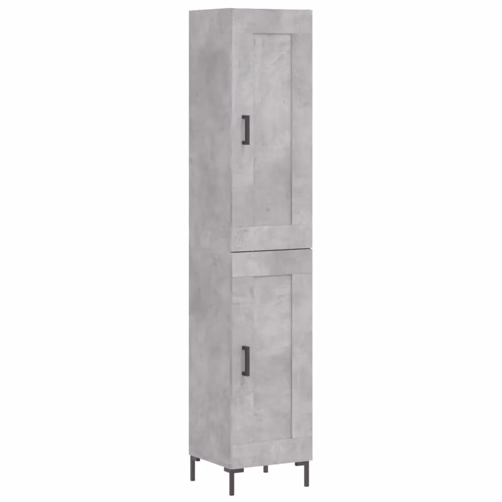 Berkfield Home Modern Highboard in Concrete Grey, W/D/H: 34.5 x 34.0 x 180.0 cm – 2